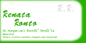 renata ronto business card